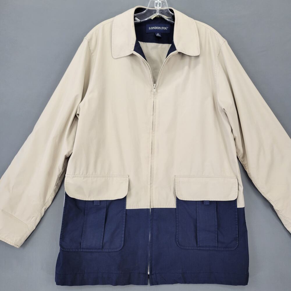 London Fog Tan Khaki Lightweight Jacket Coat Full Zip Long Sleeves Womens Size M